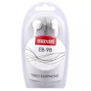&divide; Auricular intrauditivo maxell eb-98 blanco jack 3.5mm 0.94m