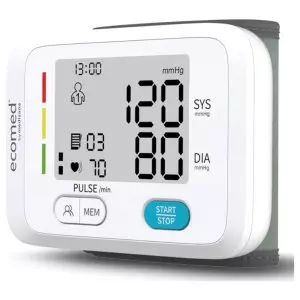 &divide; Tensiometro de mu?eca medisana bw-83e pantalla lcd 120 memorias detector arritmia indicador semaforo