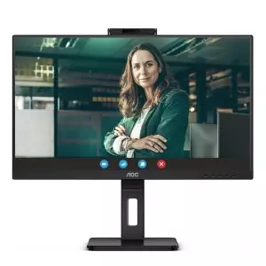 &divide; Monitor 24" dp hdmi aoc 24p3qw ips fhd 75hz 1ms altavoz webcam hub usb negro