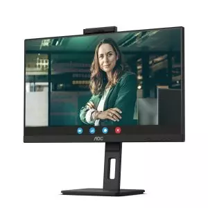 &divide; Monitor 24" dp hdmi aoc 24p3qw ips fhd 75hz 1ms altavoz webcam hub usb negro