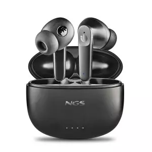 &divide; Auricular intrauditivo bluetooth ngs artica hush tws bt 5.3 anc enc 16h microfono control tactil neg