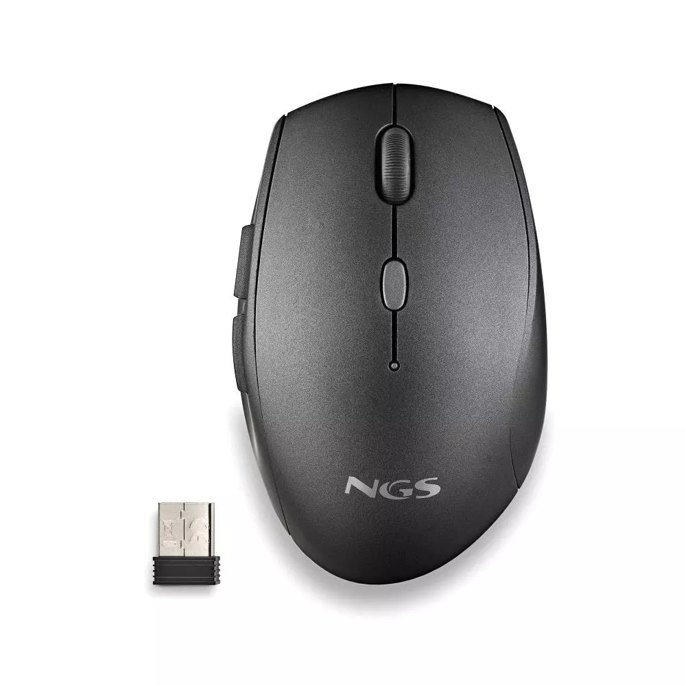 &divide; Mouse ngs wireless ergo bee black con teclas silenciosas negro