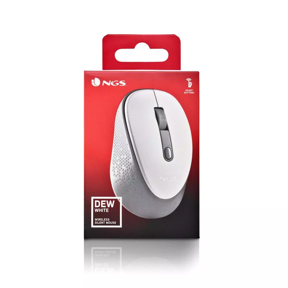 &divide; Mouse ngs wireless dew white con nano receptor-800/1600 dpi 2,4ghz blanco