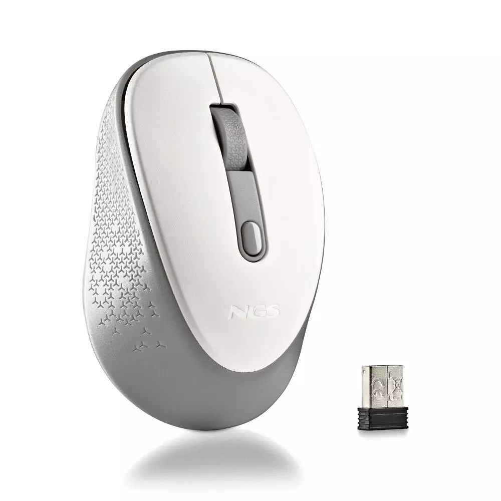 &divide; Mouse ngs wireless dew white con nano receptor-800/1600 dpi 2,4ghz blanco