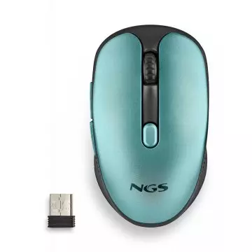 &divide; Mouse ngs wireless evorustice recargable con teclas silenciosas azul hielo