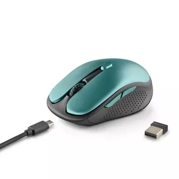 &divide; Mouse ngs wireless evorustice recargable con teclas silenciosas azul hielo