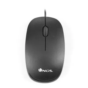 &divide; Mouse ngs flame black optico por cable con conexion usb-c