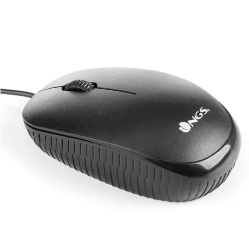 &divide; Mouse ngs flame black optico con cable
