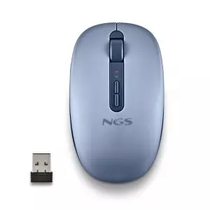 &divide; Mouse ngs wireless fog dual blue bluetooth 5.2 2.4ghz multidispositivo 1600dpi silencioso color azul
