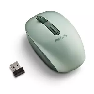 &divide; Mouse ngs wireless fog dual green bluetooth 5.2 2.4ghz multidispositivo 1600dpi silencioso verde