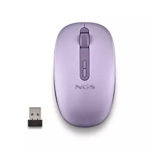 &divide; Mouse ngs wireless fog dual purple bluetooth 5.2 2.4ghz multidispositivo 1600dpi silencioso morado
