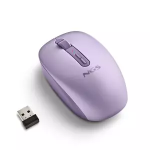 &divide; Mouse ngs wireless fog dual purple bluetooth 5.2 2.4ghz multidispositivo 1600dpi silencioso morado