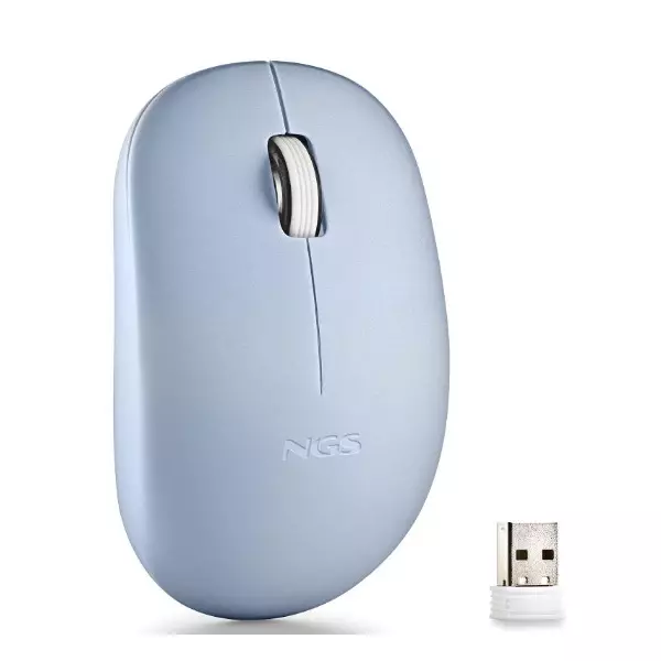 &divide; Mouse ngs wireless fog pro azul 1000dpi 2 botones nano receptor 2.4ghz