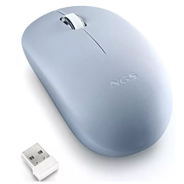 &divide; Mouse ngs wireless fog pro azul 1000dpi 2 botones nano receptor 2.4ghz