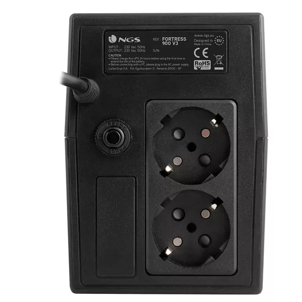 &divide; Sai ngs fortress900 v3 off line ups 600va 360w avr shucko plugx2