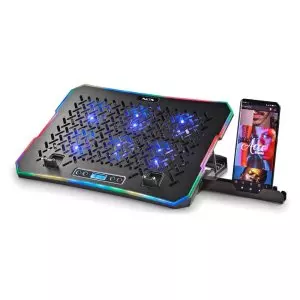 &divide; Base de refrigeracion para portatiles ngs hero stand hasta 15,6" 6 ventiladores pantalla lcd soporte