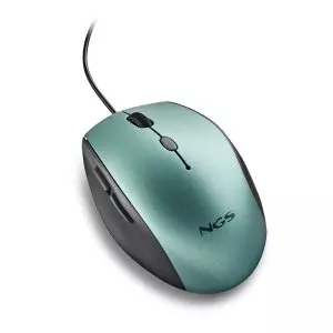 &divide; Mouse ngs ergo moth ice con cable y botones silenciosos. adaptador usb a tipo c