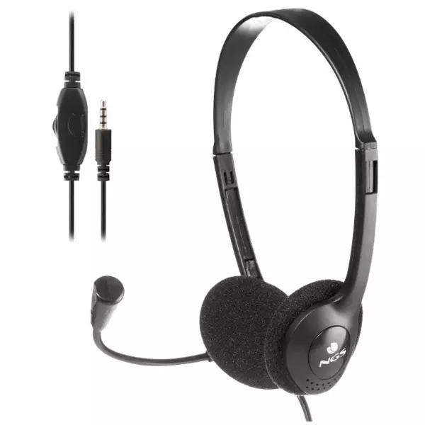 &divide; Headset ngs ms103 max con microfono y control de volumen jack 3.5 cable de 1.5m