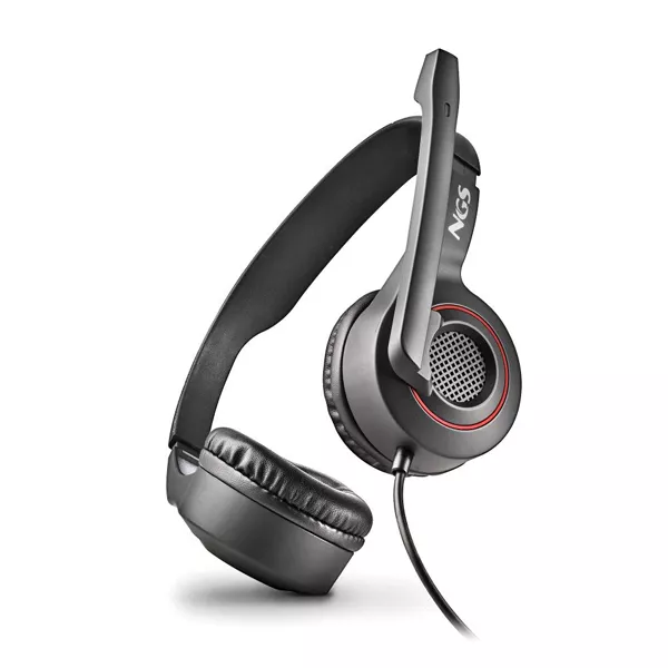 &divide; Headset ngs msx10 pro estereo  20hz/105db jack 3.5+adaptador doble ne