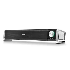 &divide; Barra de sonido bluetooth ngs sb500-bt 20w alimentado por usb jack 3.5 control de volumen negro