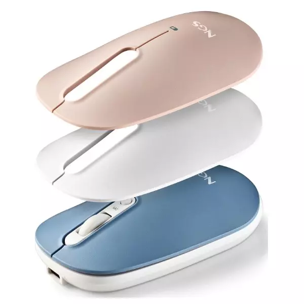 &divide; Mouse ngs wireless y bluetooth shell rb 1600dpi nano receptor usb 3 dispositivos 3 carcasas de color
