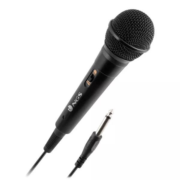 &divide; Microfono ngs singer fire especial karaoke jack 6.3 mm cable 3mtr