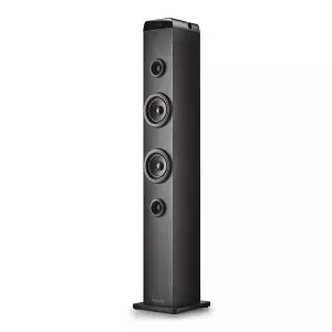 &divide; Altavoz torre port?til ngs sky charm pro bk 80w bt 5.4 fm usb aux. optica madera color negro