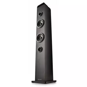 &divide; Altavoz torre port?til ngs sky charm pro bk 80w bt 5.4 fm usb aux. optica madera color negro