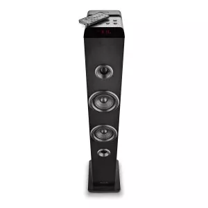 &divide; Altavoz torre port?til ngs sky charm pro bk 80w bt 5.4 fm usb aux. optica madera color negro