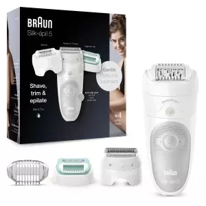 &divide; Depiladora braun silk-epil ses5625 2 velocidades sistema 28 pinzas 2 acesorios uso en humedo y seco