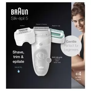 &divide; Depiladora braun silk-epil ses5625 2 velocidades sistema 28 pinzas 2 acesorios uso en humedo y seco