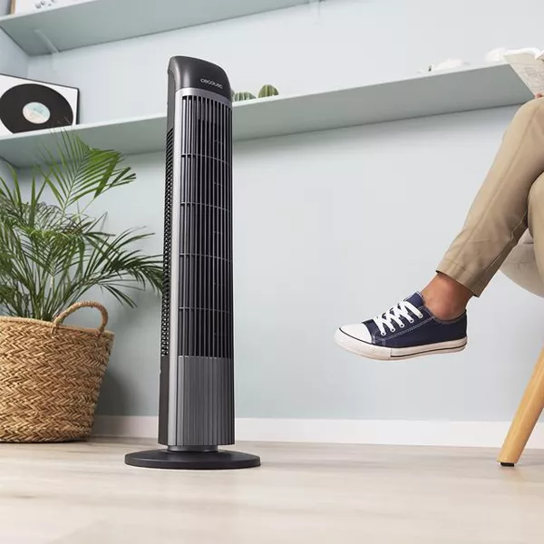 &divide; Ventilador cecotec energysilence 7090 skyline tower fan 76cm de altura 45w 3 velocidades dise?o eleg