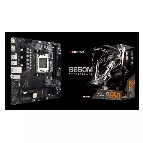 &divide; Pb biostar b650mt m-atx skt am5 displayport hdmi 2xddr5 5200mhz glan usb3.2 usb type-c m.2x4