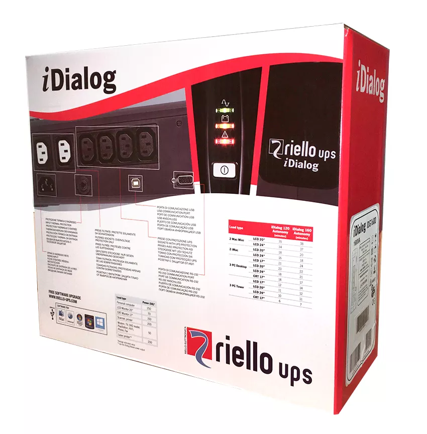 &divide; Sai riello i-dialog 160 - 1600va / 960 w offline 6 x iec 320