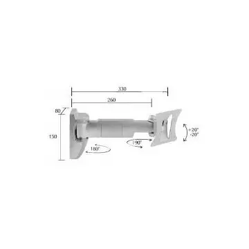 &divide; Soporte de pared orientable omb bisolution para pantalla 10-32" para pantalla vert. +-20&ordm; giro 190?