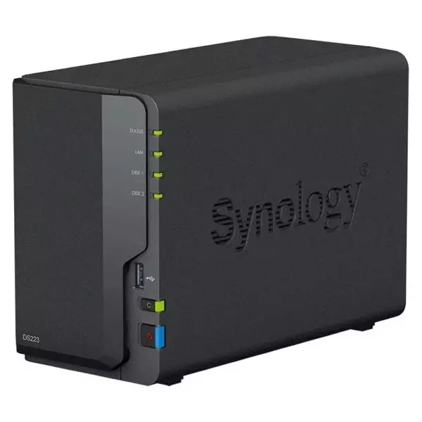 &divide; Servidor nas synology disk station ds223 2gb 3xusb3.2 2 bahias realtek rtd1619b jbod, raid 0, raid 1