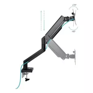 &divide; Soporte de mesa tooq db1334tnr-b 13"-34" max 10kg vesa max. 100/100 giratorio e inclinable negro