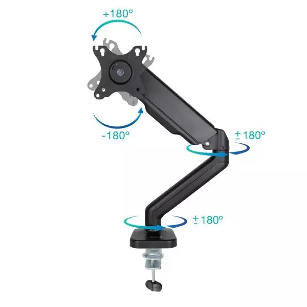 &divide; Soporte de mesa tooq db5032tnr-b para 1 pantalla 17" a 32" max 9kg vesa 75x75 y 100x100 negro