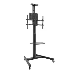 &divide; Soporte de suelo con ruedas tooq s1184m-b pantallas 30"-70" max. 100kg vesa max. 600x400 2 bandejas