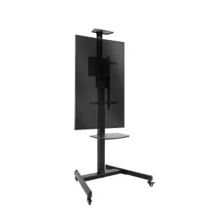 &divide; Soporte de suelo con ruedas tooq s1184m-b pantallas 30"-70" max. 100kg vesa max. 600x400 2 bandejas