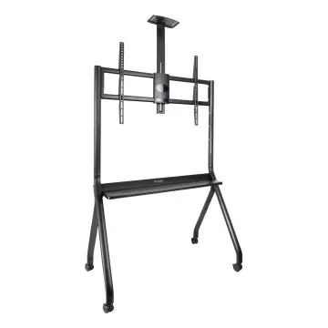 &divide; Soporte de suelo con ruedas tooq fs20208m-b para pantalla 55-100" max 120kg doble bandeja ajustable