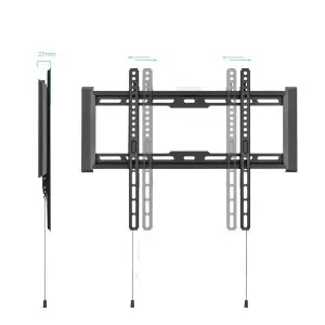 &divide; Soporte de pared fijo tooq lp1073f-b pantalla 32-70" max. 75kg vesa max. 400x400 nivel negro