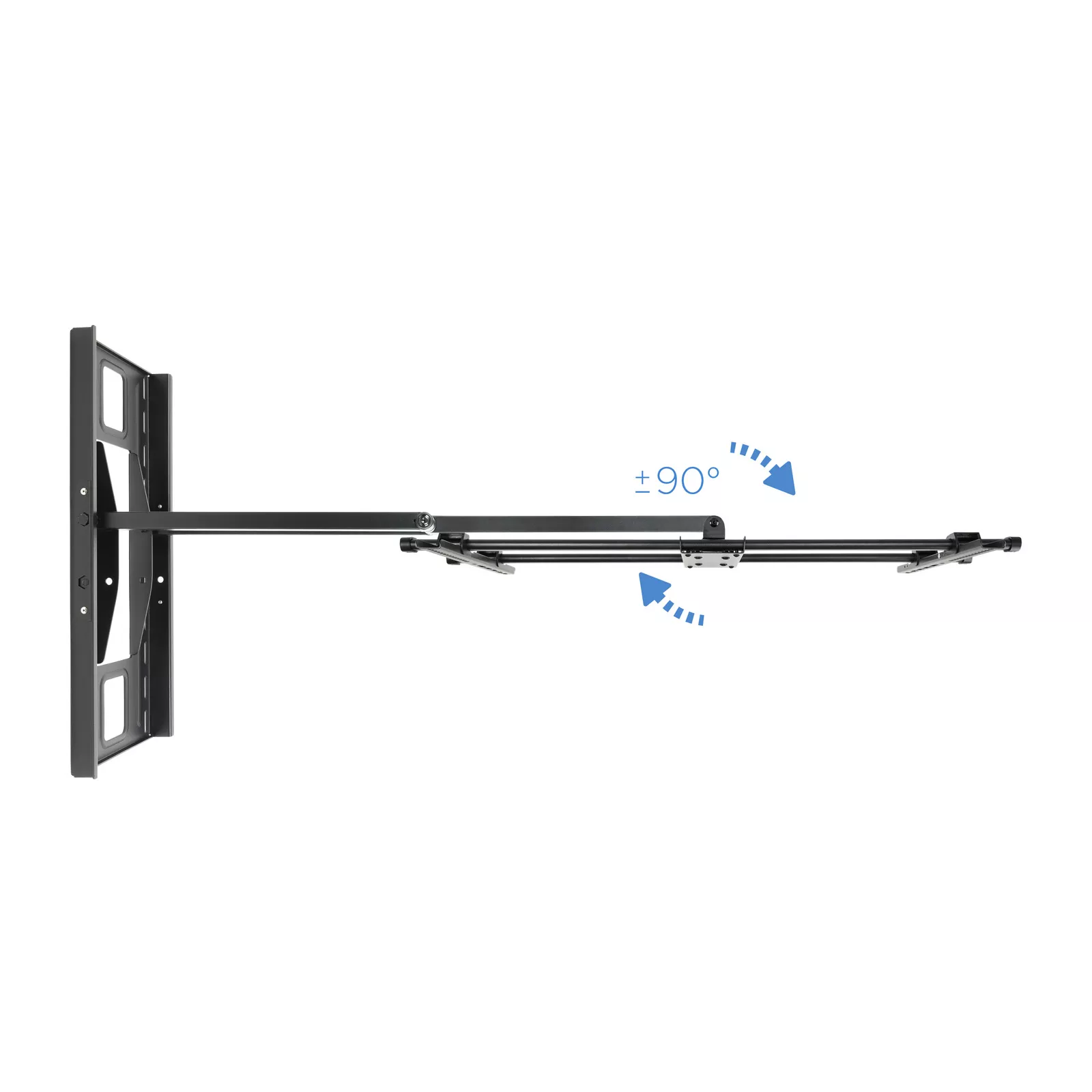 &divide; Soporte de pared orientable tooq lp4380xl-b para pantalla 43"- 80" max 50kg doble brazo giratorio gr