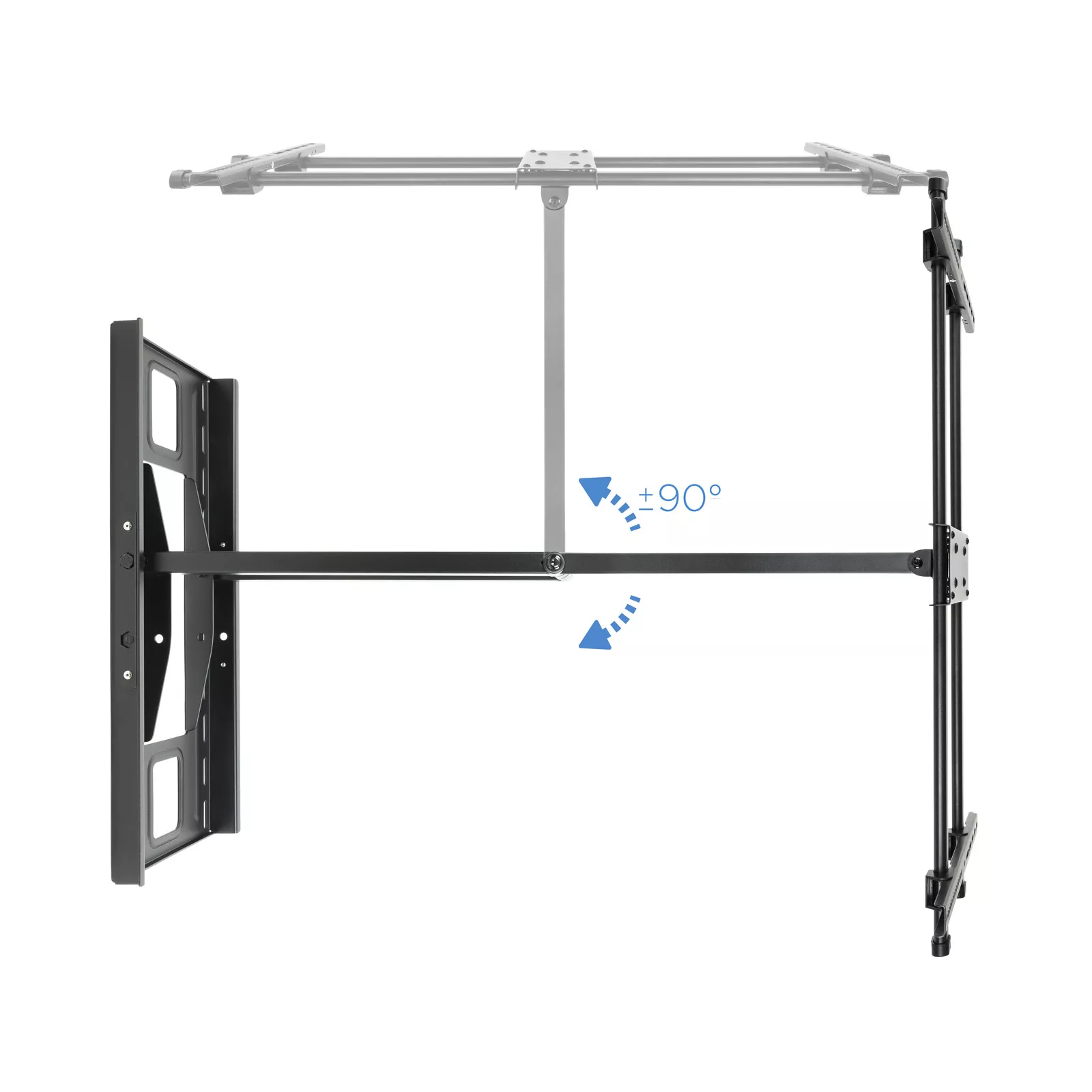&divide; Soporte de pared orientable tooq lp4380xl-b para pantalla 43"- 80" max 50kg doble brazo giratorio gr
