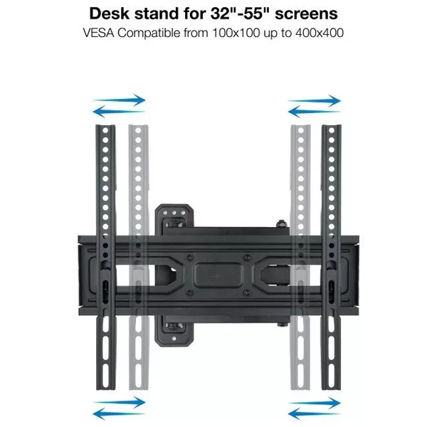 &divide; Soporte de pared orientable tooq lp7843tn-b para pantalla 32"- 55" doble brazo con giro e inclinacio