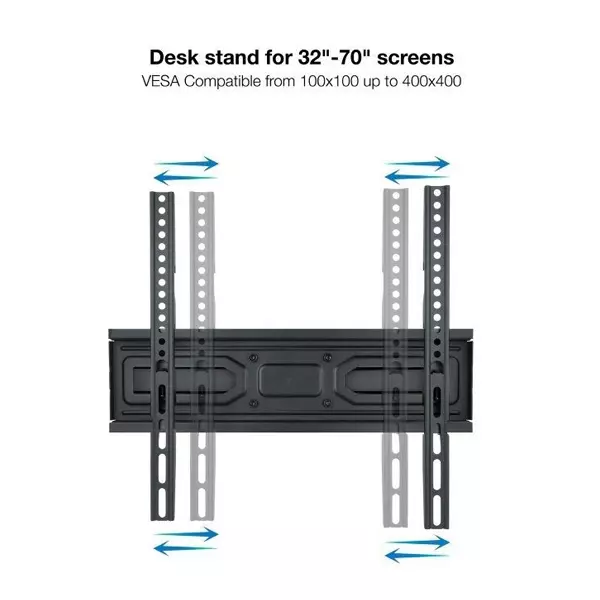 &divide; Soporte de pared orientable tooq lp7846tn-b para pantalla 32"- 70" doble brazo con giro e inclinacio