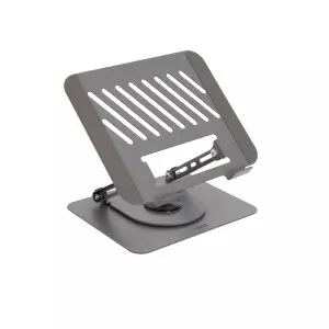 &divide; Soporte de portatil tooq ph-dafne-g elevador rotacion 360? de 11" a 17" pleable gris oscuro