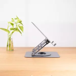 &divide; Soporte de portatil tooq ph-dafne-g elevador rotacion 360? de 11" a 17" pleable gris oscuro