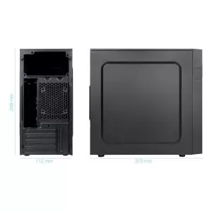 &divide; Caja microatx tooq tqc-4701-sp isobox gpu max 250mm 3x2.5 2x3.5 usb-c f.a atx 500w color negro