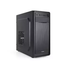 &divide; Caja atx tooq tqc-5701-sp prisma ultra fuente 500w 1x ventilador trasero usb-c negro